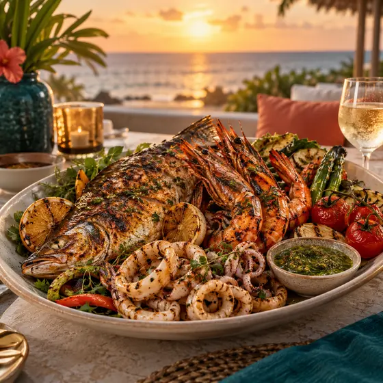 Seafood platter for two
